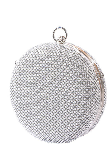 Sparkly Rhinestone Round Evening Party veske